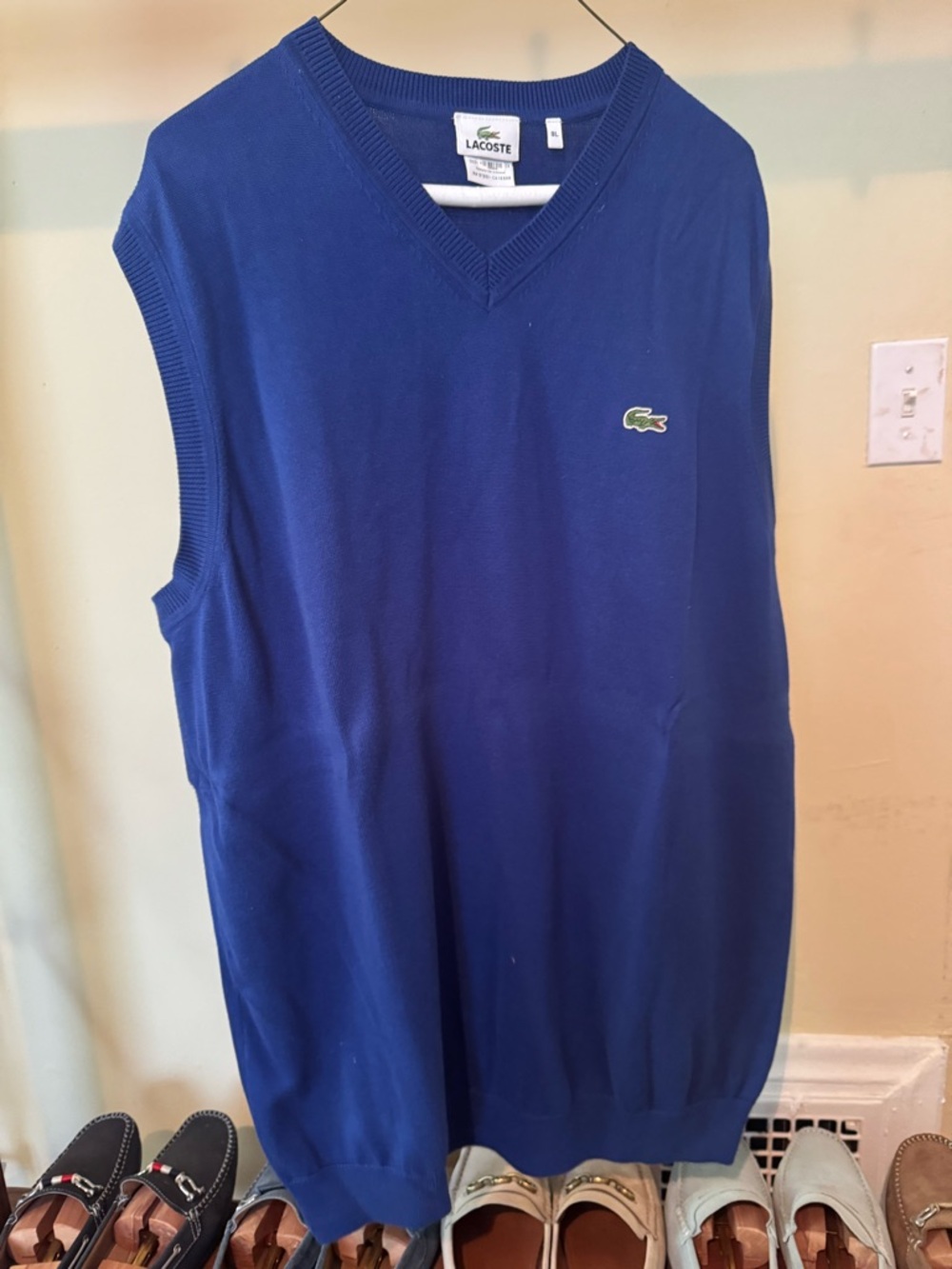 Lacoste Men's Deep Blue V-Neck Sweater